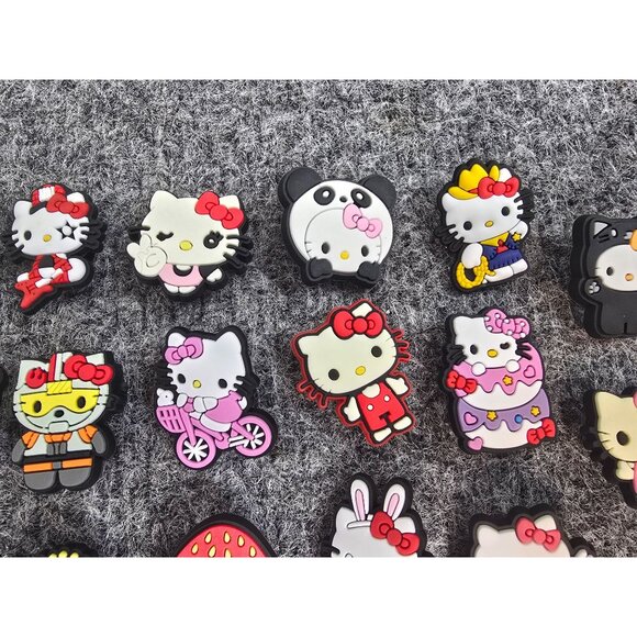 Set Of 17 Cute Hello Kitty Clog Charms For Crocs Shoes #3 - Picture 3 of 6